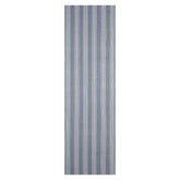 LoomBloom Blue Tone on Tone Hand Woven Striped Herringbone New Zealand Wool Oriental Area Rug Multiple Sizes
